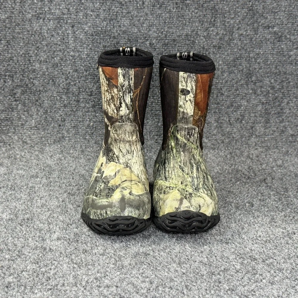 Bogs Classic Mid Waterproof Insulated Rain Boots Boy's 7 Mossy Oak Camo Hunting